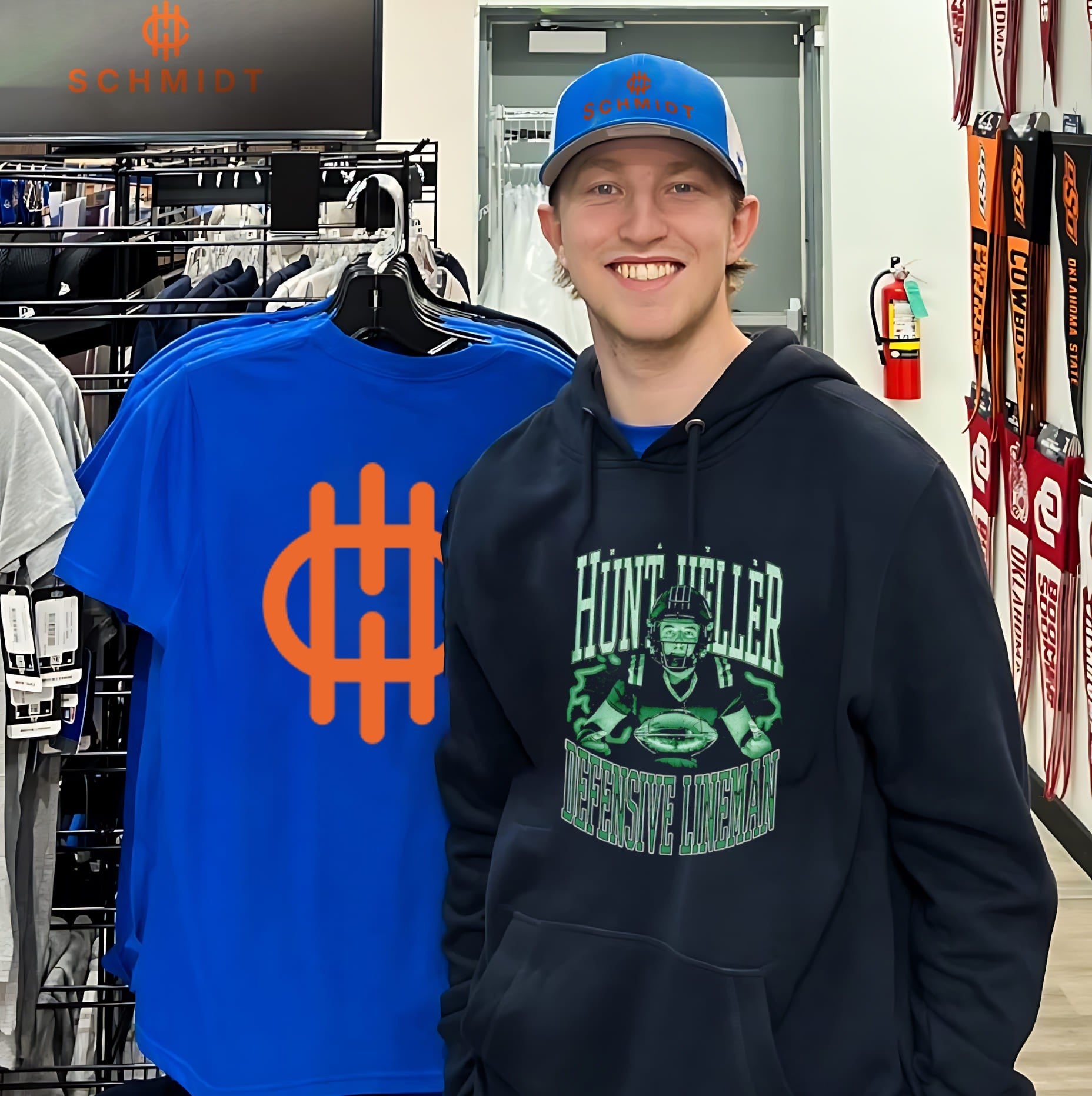Distressed Defensive Lineman Hunt Heller Fan shirt