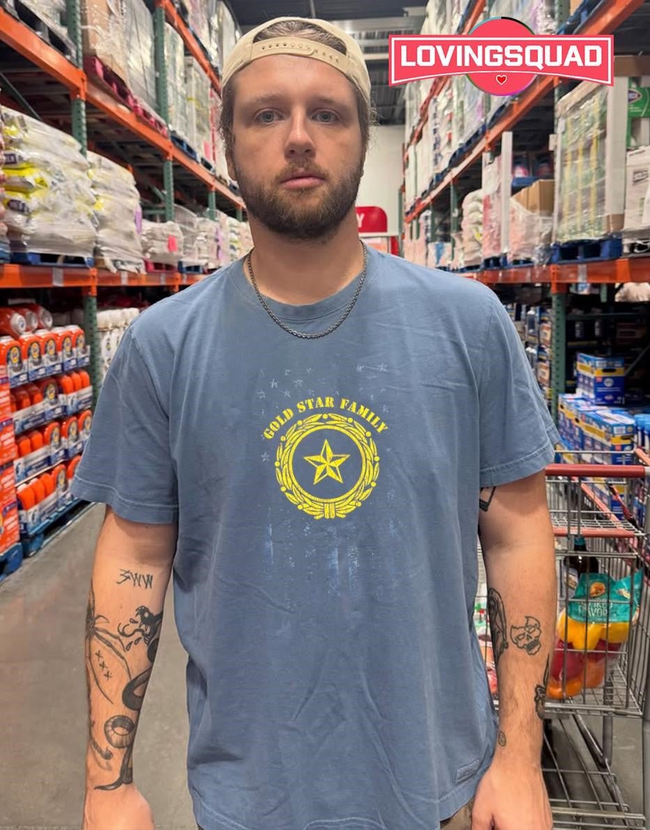 Distressed Gold Star Family American Flag shirt