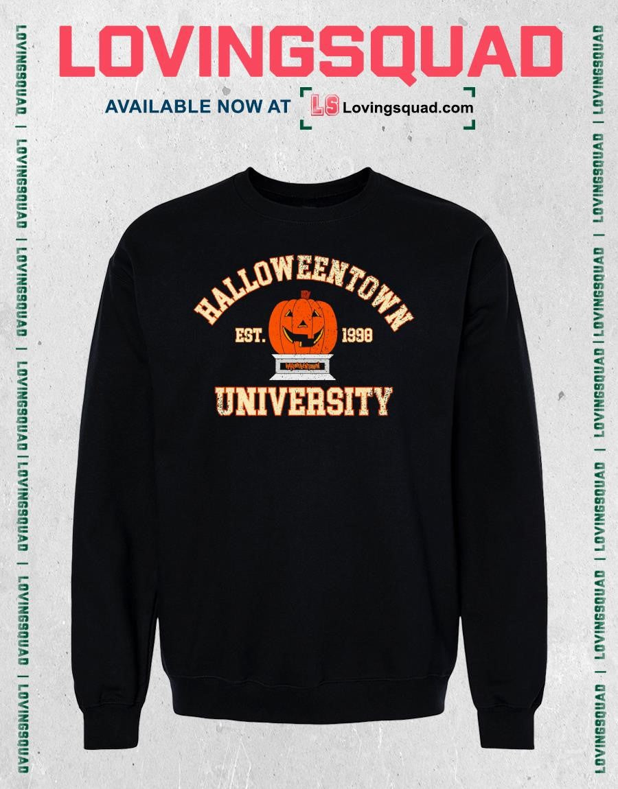 Distressed Halloweentown University Est 1998 Pumpkin T-shirt