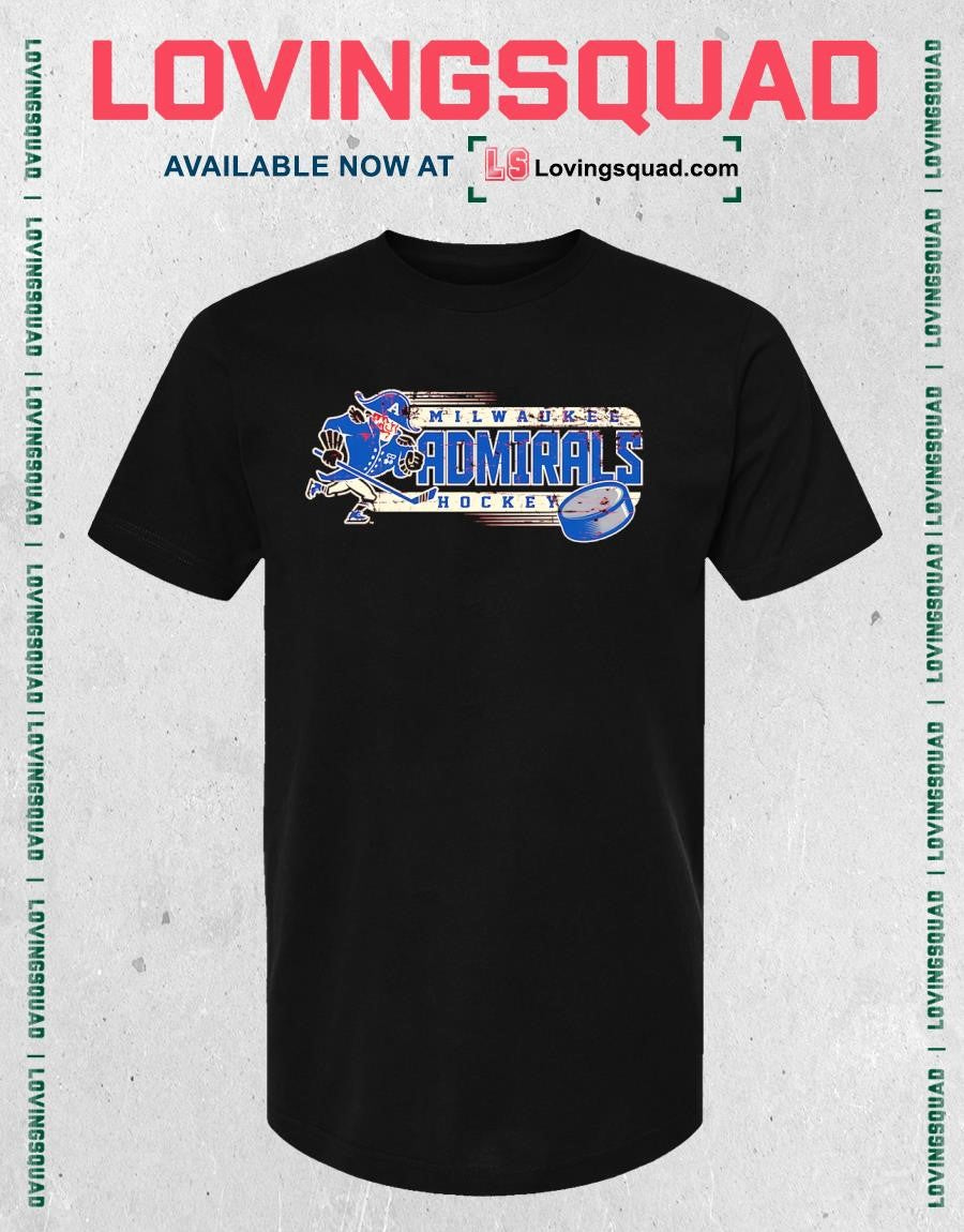 Distressed Milwaukee Admirals Hockey Logo T-shirt