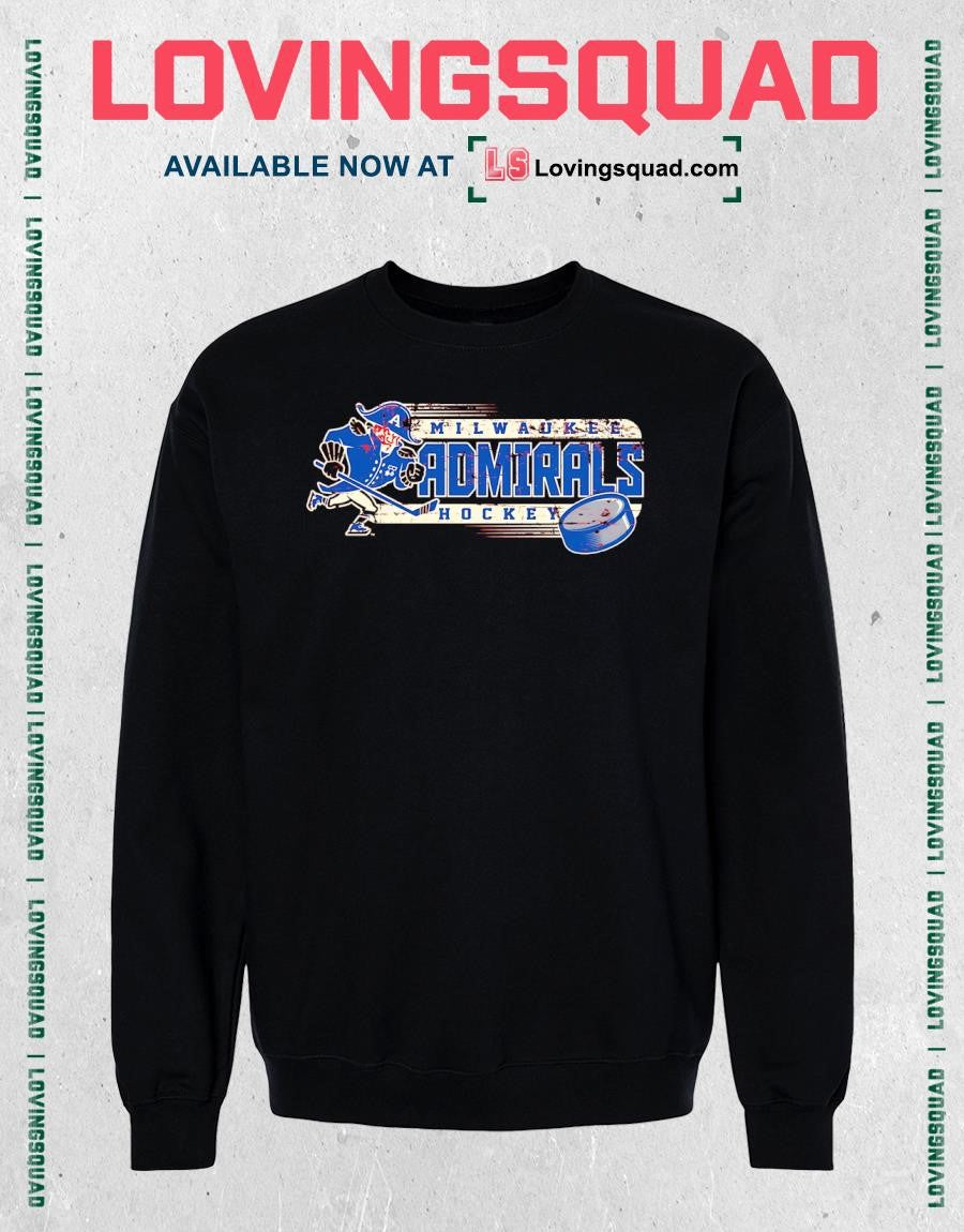 Distressed Milwaukee Admirals Hockey Logo T-shirt