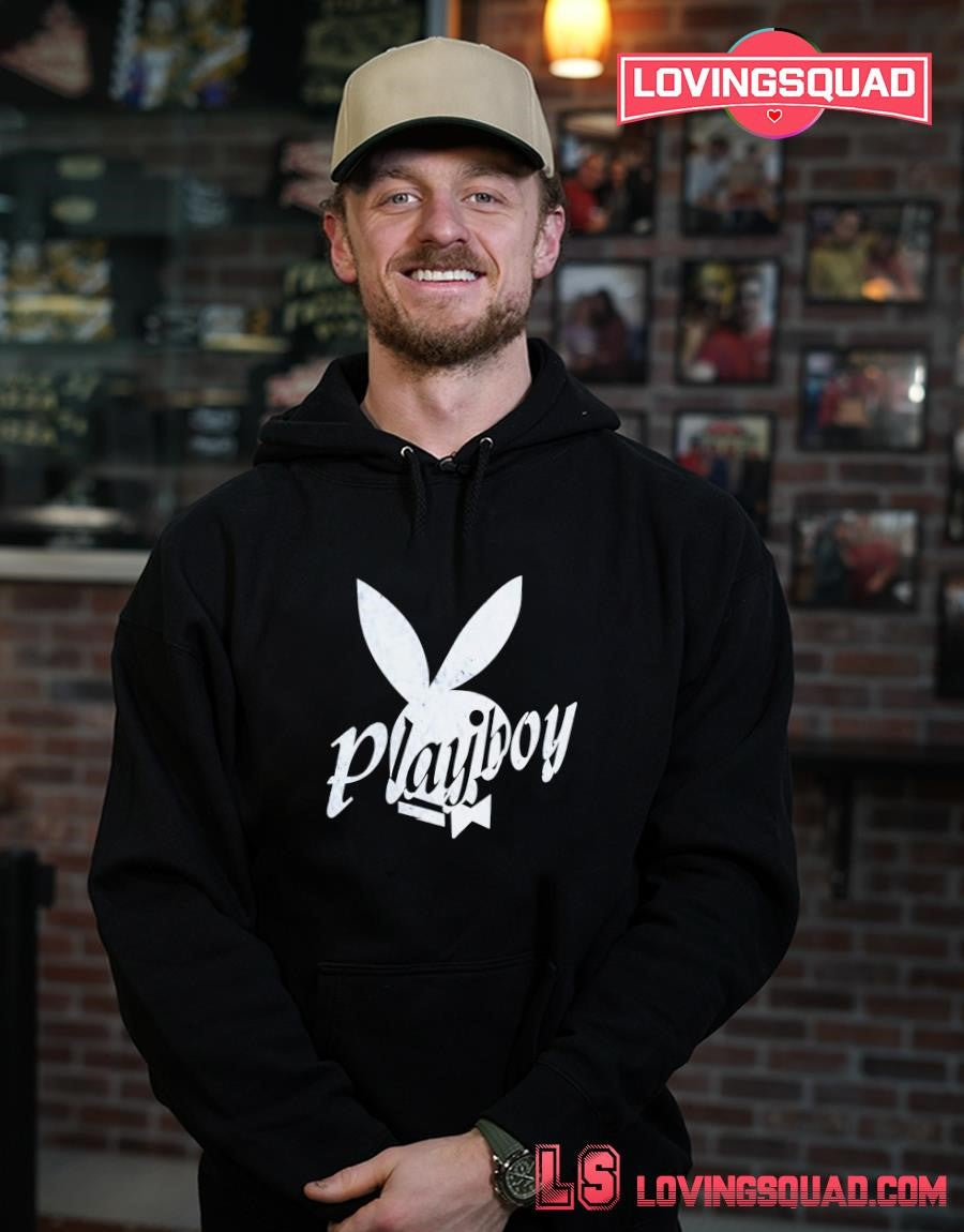 Distressed Playboy Bunny Logo Vintage Style T-shirt
