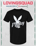 Distressed Playboy Bunny Logo Vintage Style T-shirt