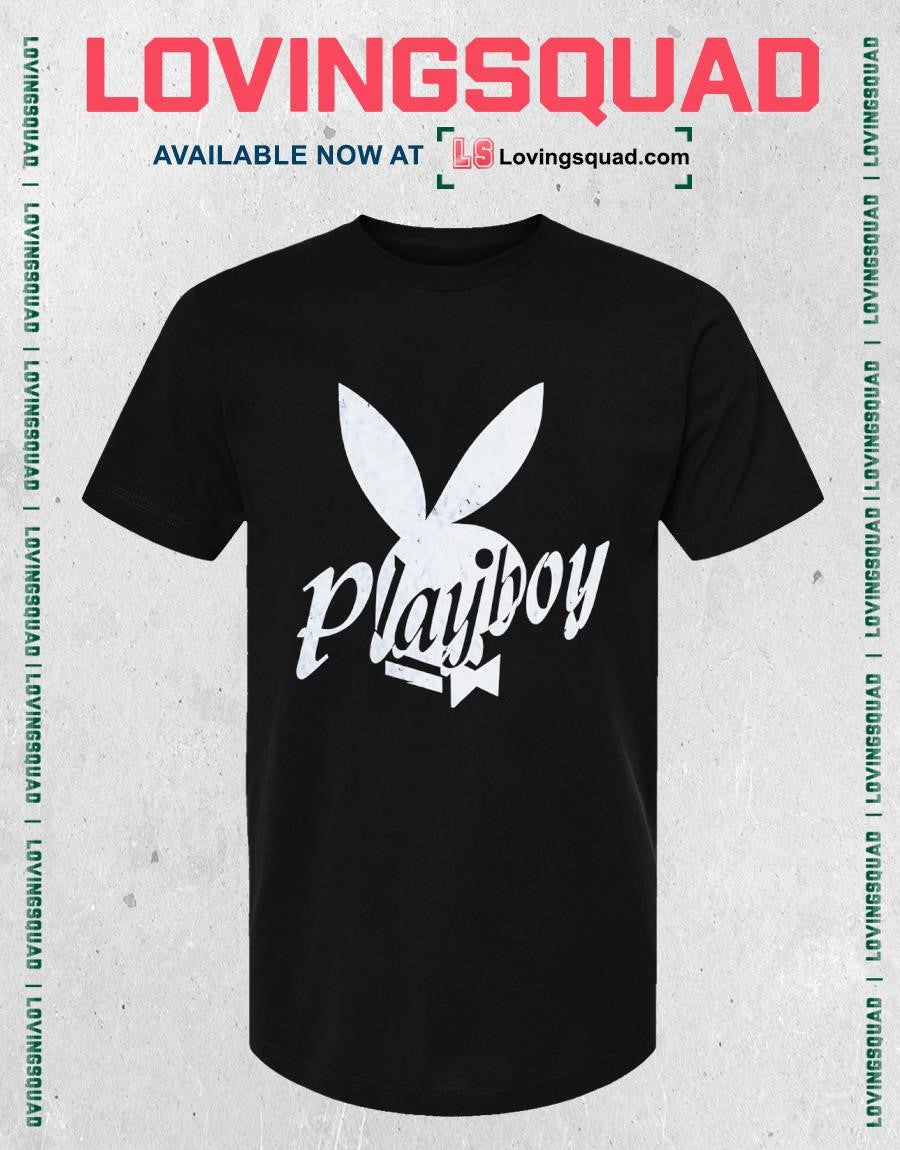 Distressed Playboy Bunny Logo Vintage Style T-shirt
