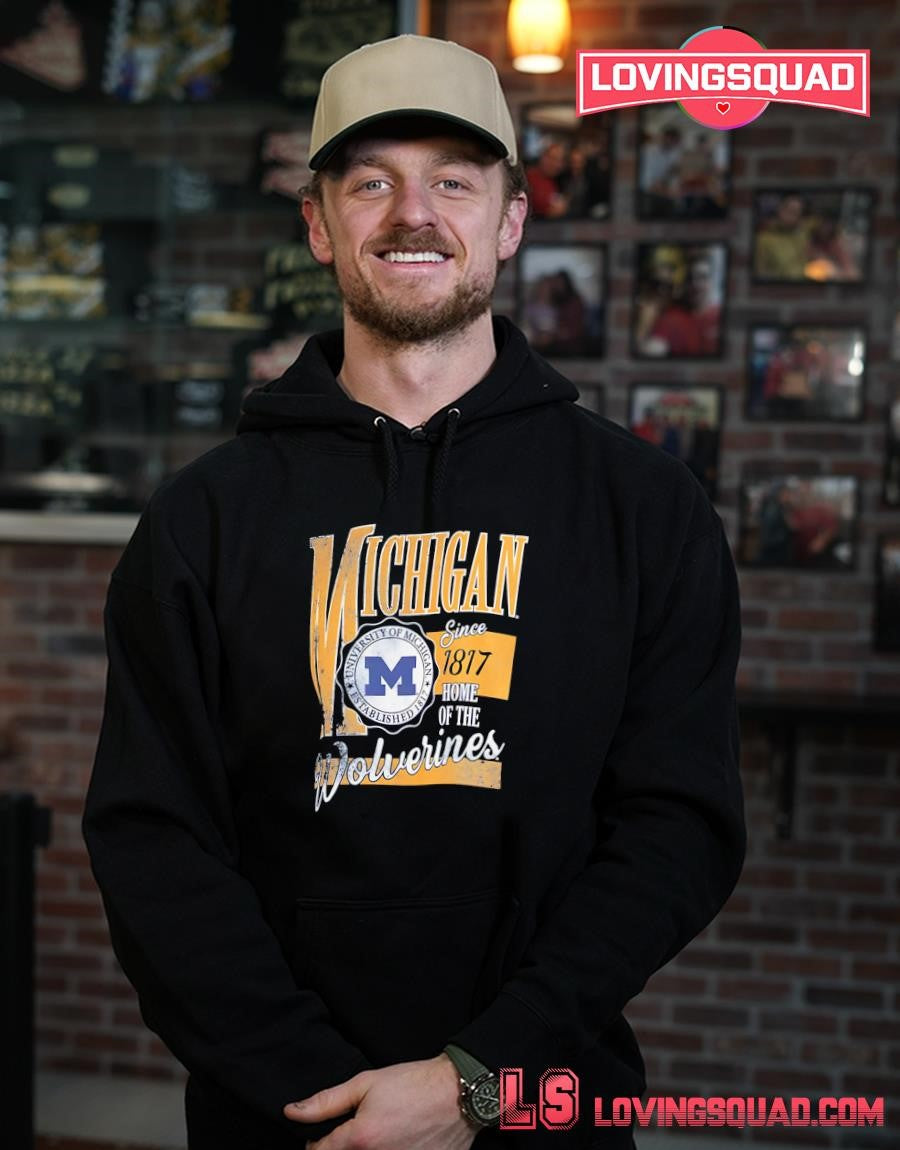 Distressed University of Michigan Home of the Wolverines Since 1817 T-shirt