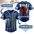 Doctor Who Police Call Box Rule 1 Personalized Baseball Jersey