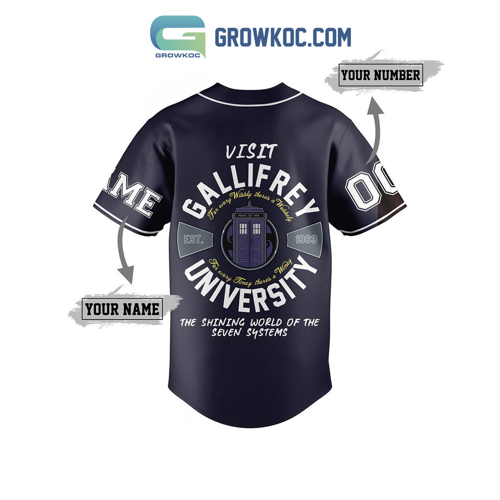 Doctor Who University of Gallifrey Personalized Baseball Jersey