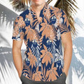 Dodgers Blue Leaves Hawaiian Shirt, LA Dodgers Hawaiian Shirt