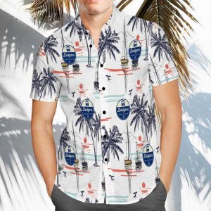 Dodgers Hawaiian Shirt Chinoiserie Print Hawaiian Shirt, LA Dodgers Hawaiian Shirt