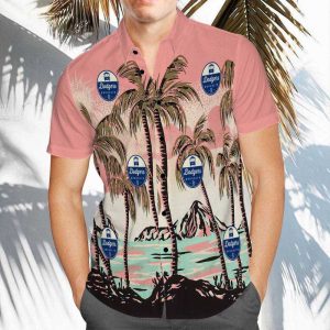 Dodgers Pink Coconut Grove Hawaiian Shirt, LA Dodgers Hawaiian Shirt