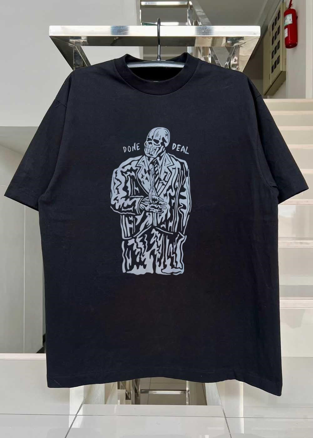 Done Deal Skeleton Man in Suit T-Shirt