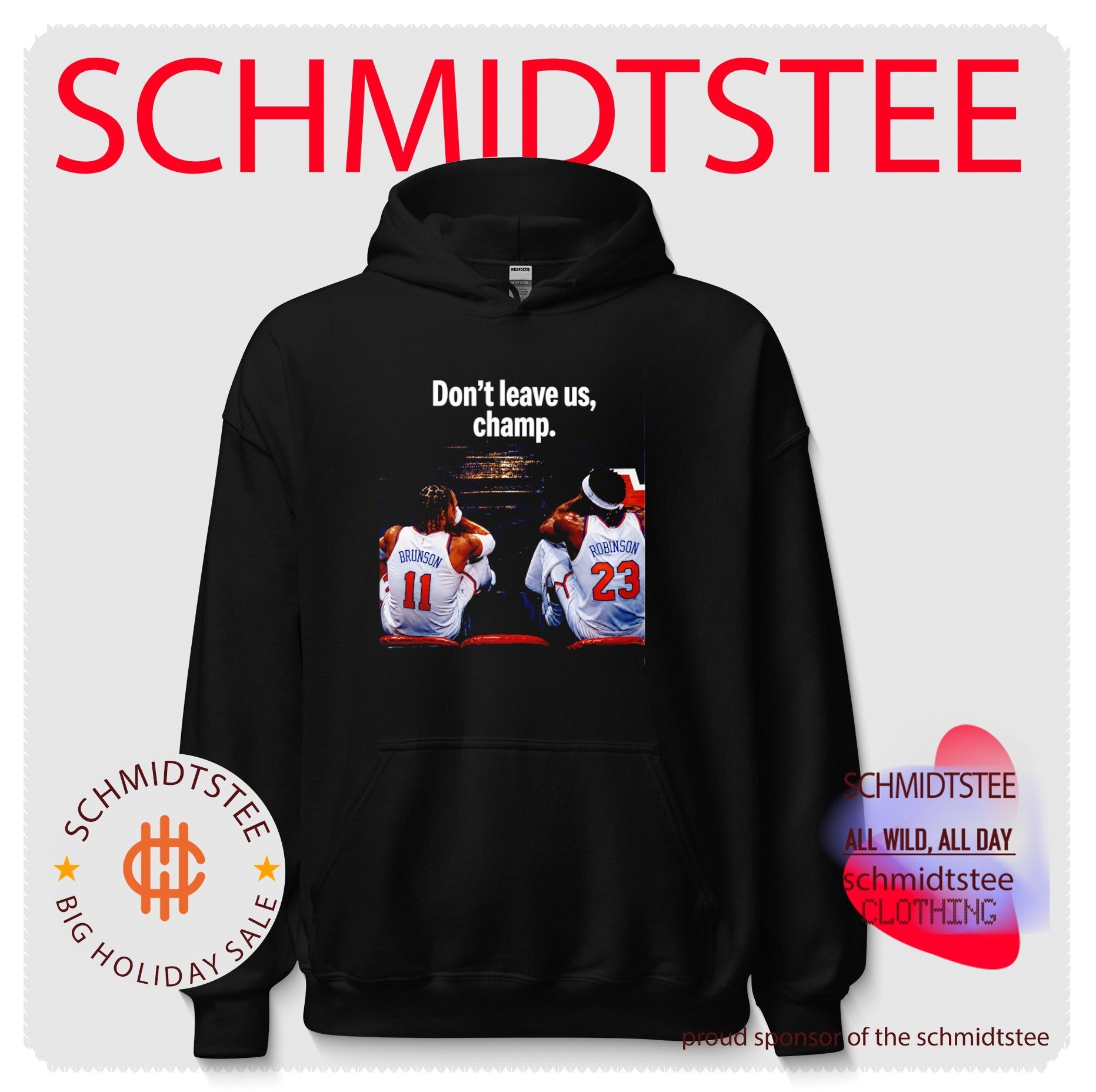 Don’t Leave Us Champ Jalen Brunson and Mitchell Robinson NY Knicks shirt