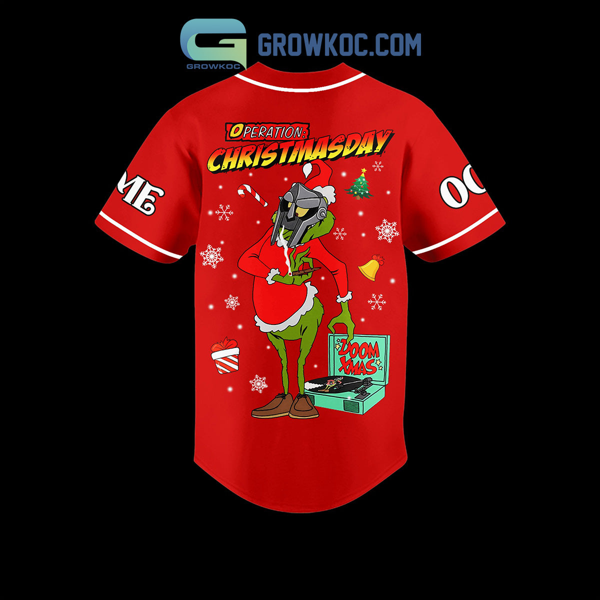 Doom Mighty Doom Operation Christmasday Doom Xmas Winter Holiday Personalized Baseball Jersey
