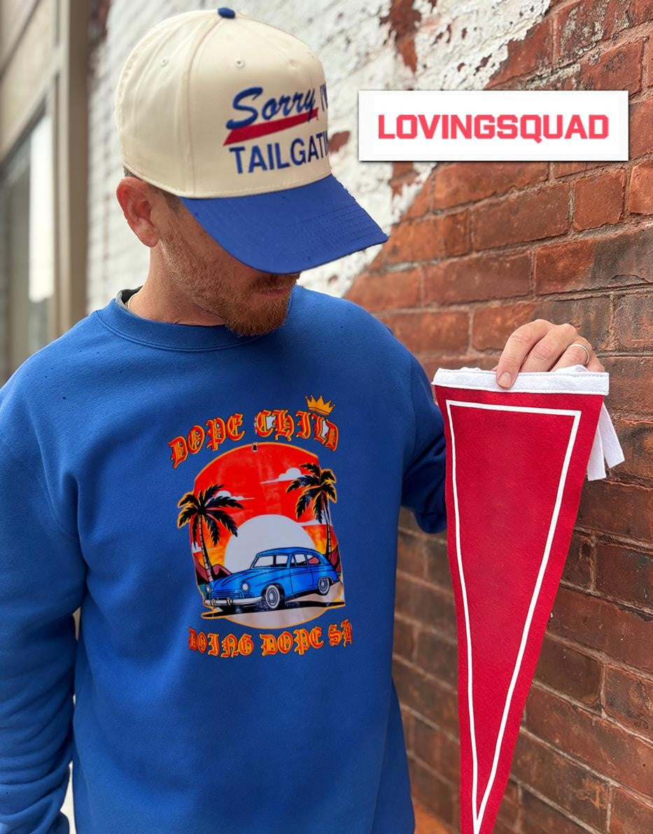 Dope Child Doing Dope Sh Retro Car Sunset shirt