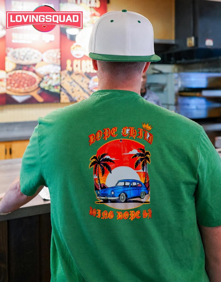 Dope Child Doing Dope Sh Retro Car Sunset shirt
