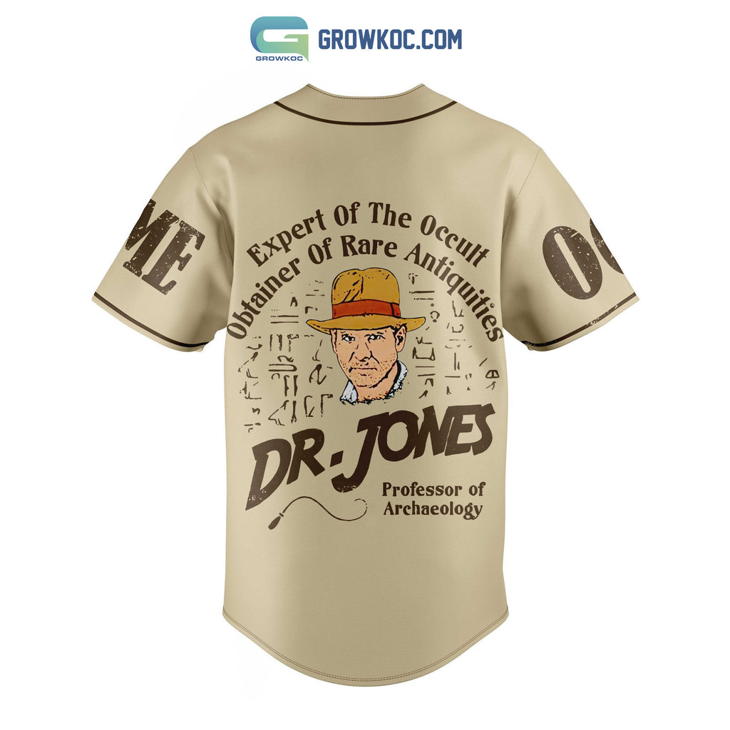 Dr Jones Professor Of Archaeology Personalized Baseball Jersey
