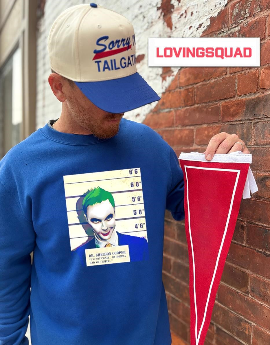 Dr Sheldon Cooper Joker Mugshot T-shirt