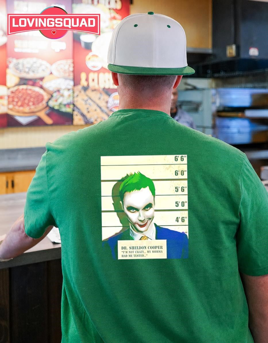Dr Sheldon Cooper Joker Mugshot T-shirt