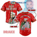 Drake Happy Holiday Merry Christmas I Know When Those Sleigh Ring Bells Personalized Baseball Jersey