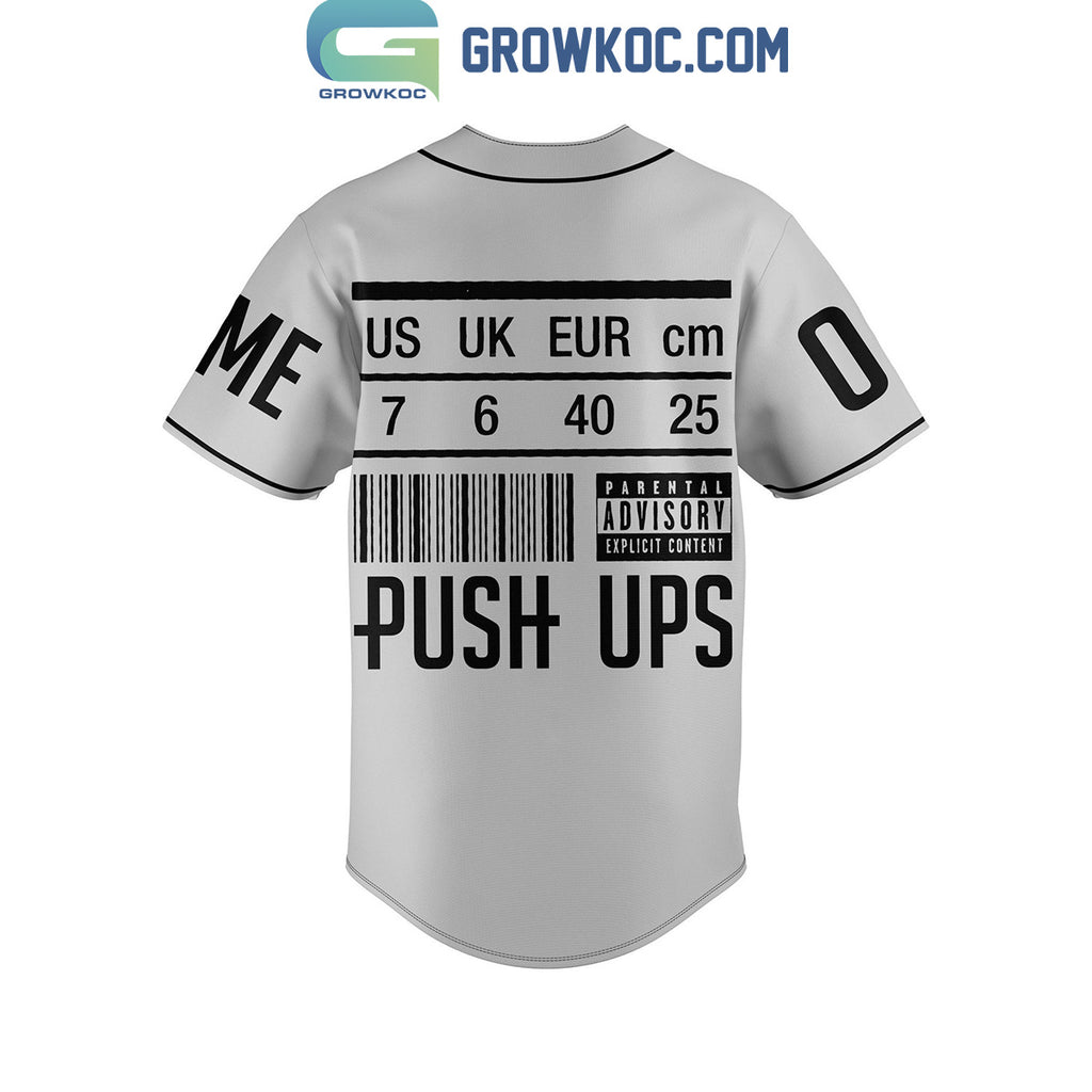 Drake Push Ups Personalized Baseball Jersey