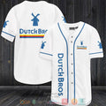 Dutch Bros Coffee white blue Baseball shirt