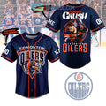 Edmonton Oilers Orange Crush Personalized Baseball Jersey
