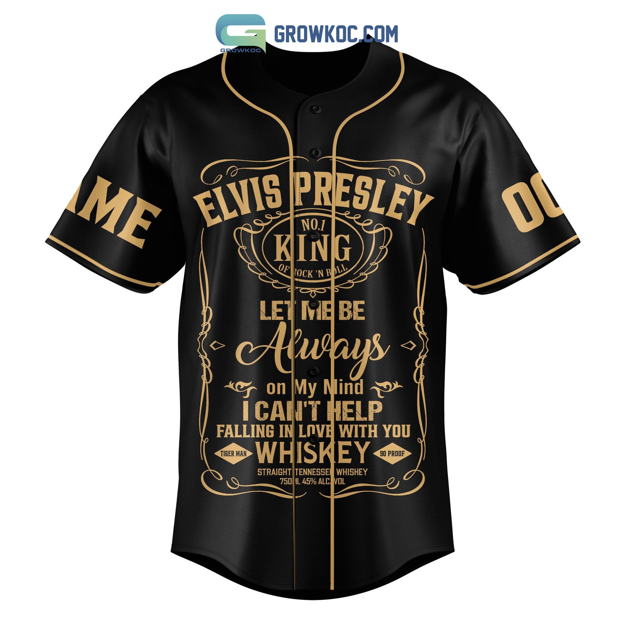 Elvis Presley King Of Rock N Roll Personalized Baseball Jersey