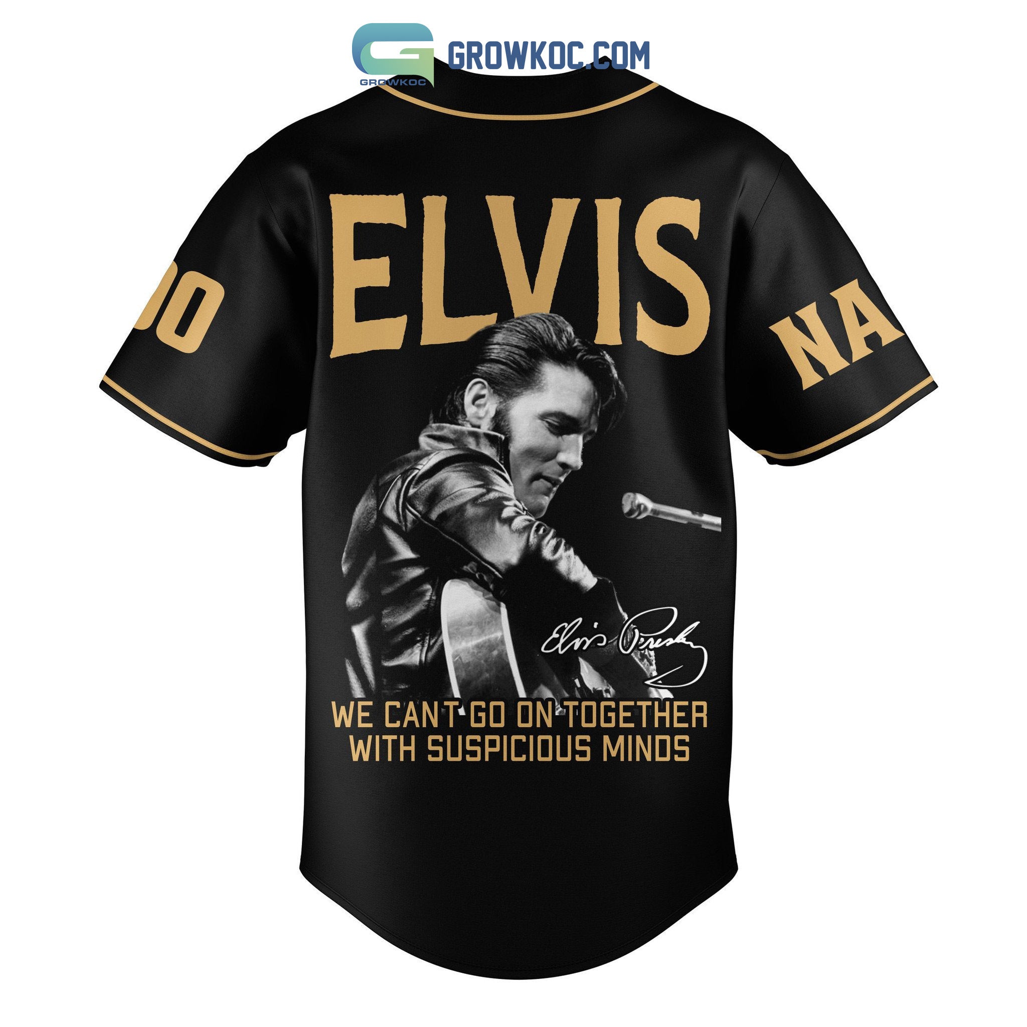 Elvis Presley King Of Rock N Roll Personalized Baseball Jersey