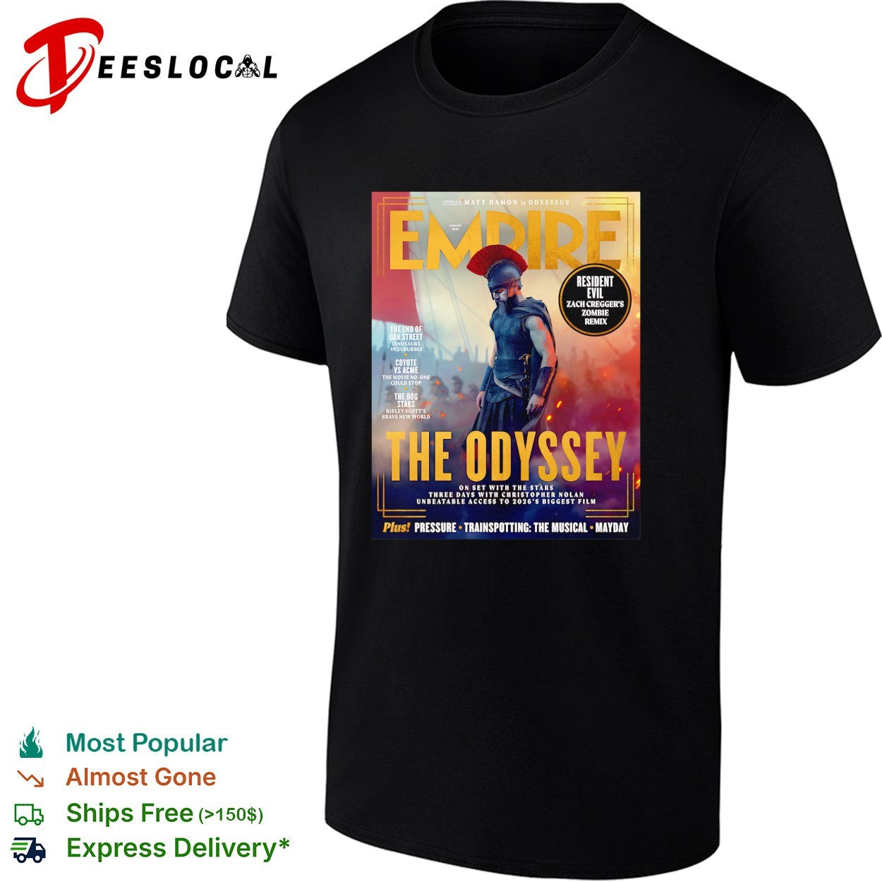 Empire magazine The Odyssey warrior cover shirt