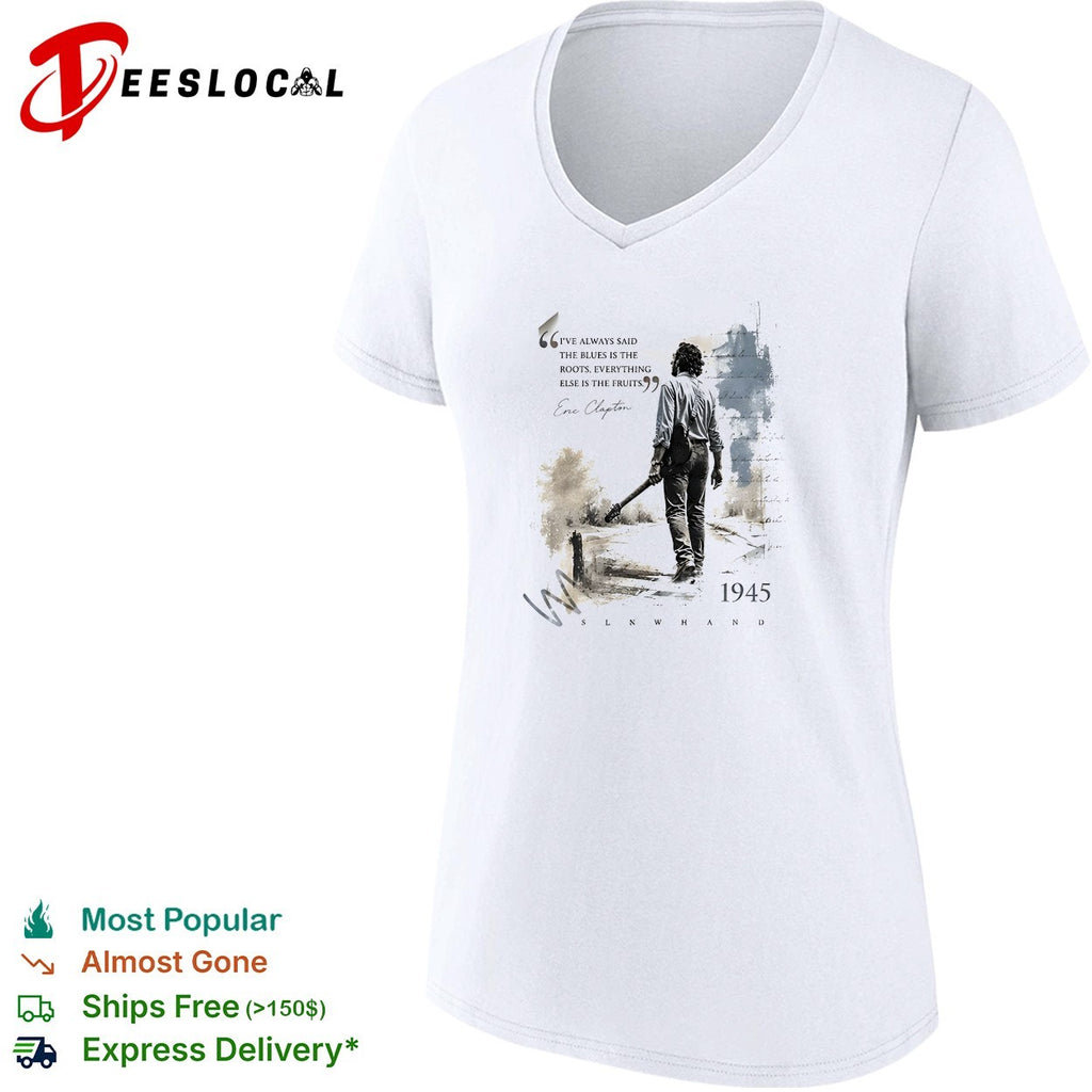 Eric Clapton walking with guitar blues is the roots 1945 shirt