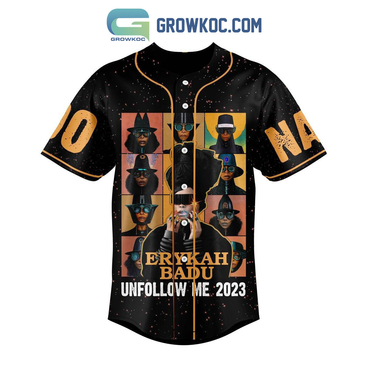 Erykah Badu Unfollow Me 2023 Tour Personalized Baseball Jersey
