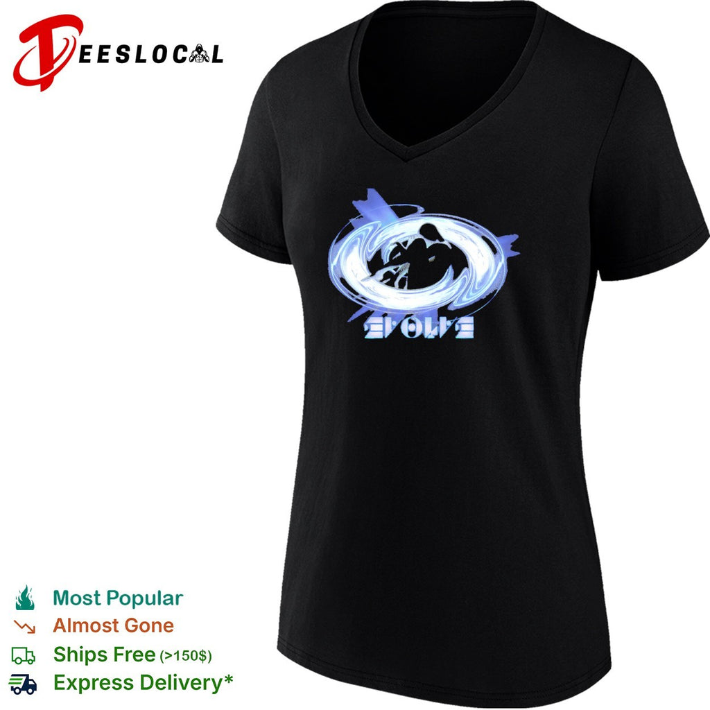 Evolve Abstract Swirl Logo Design Surreal Aesthetic Outer Space Concept Shirt
