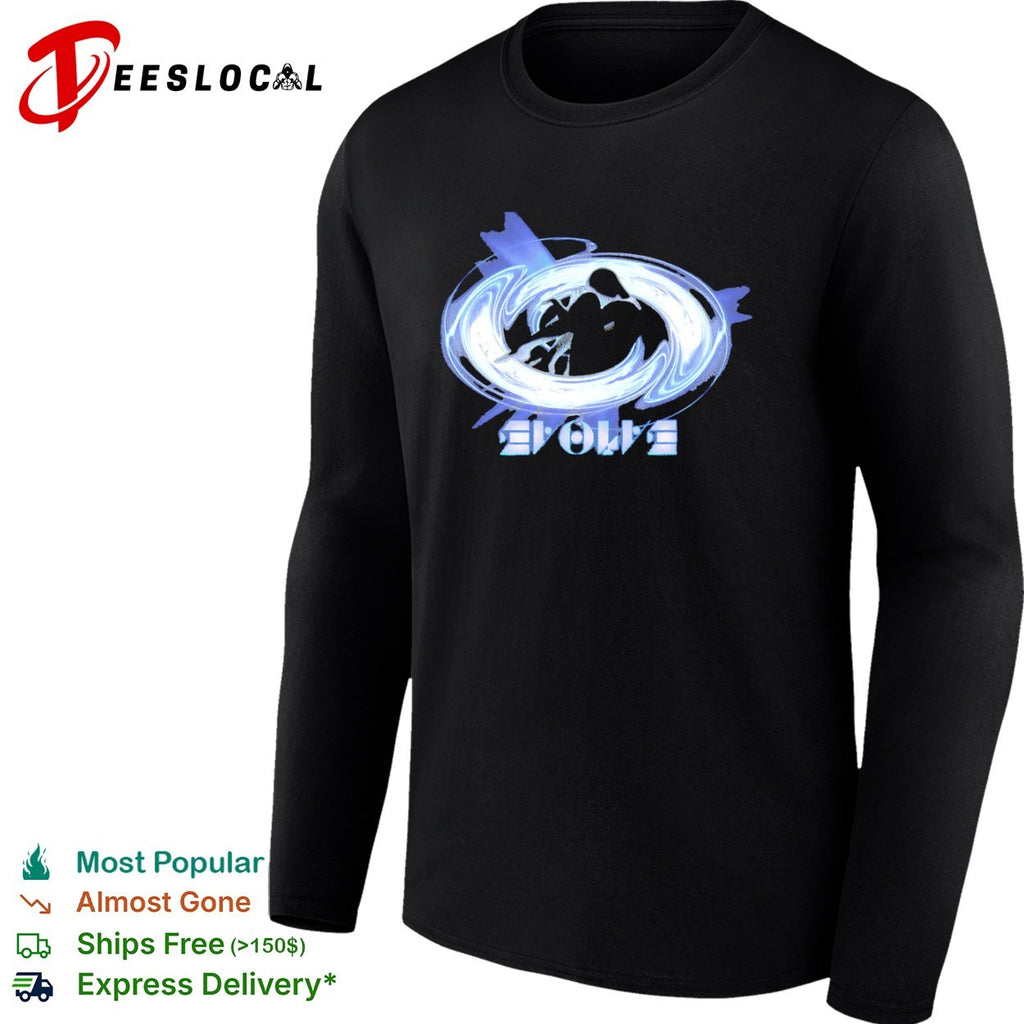 Evolve Abstract Swirl Logo Design Surreal Aesthetic Outer Space Concept Shirt