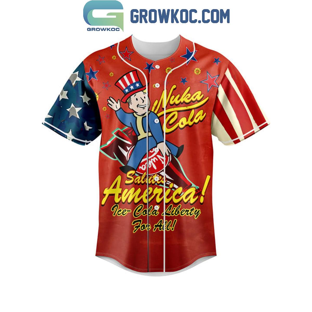 Fallout Happy 4th Of July Salut America Personalized Baseball Jersey