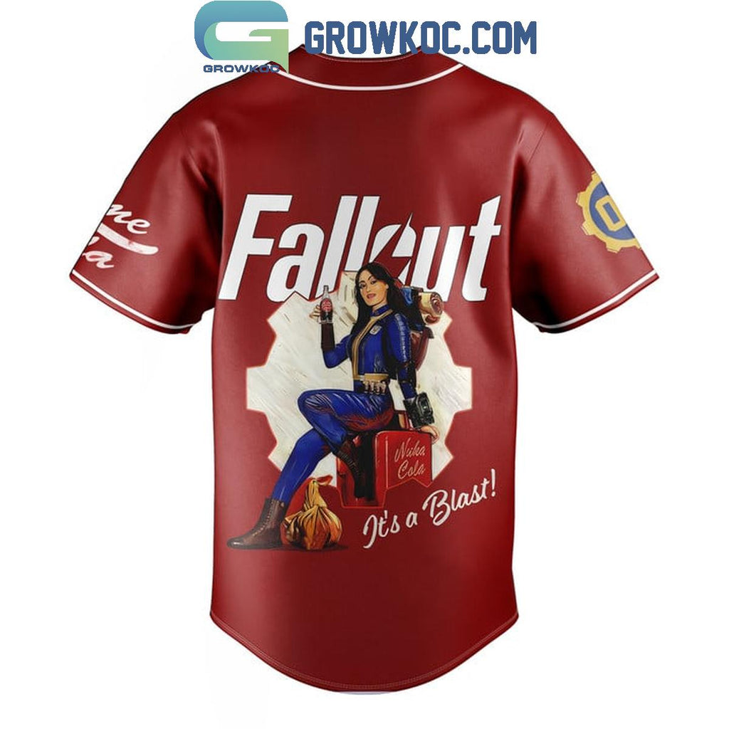 Fallout Nuka-Cola Red Design Personalized Baseball Jersey