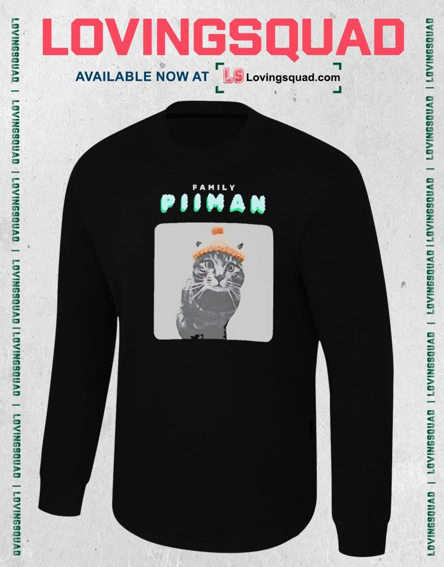 Family Piiman Cat in a Beanie cute pet T-shirt