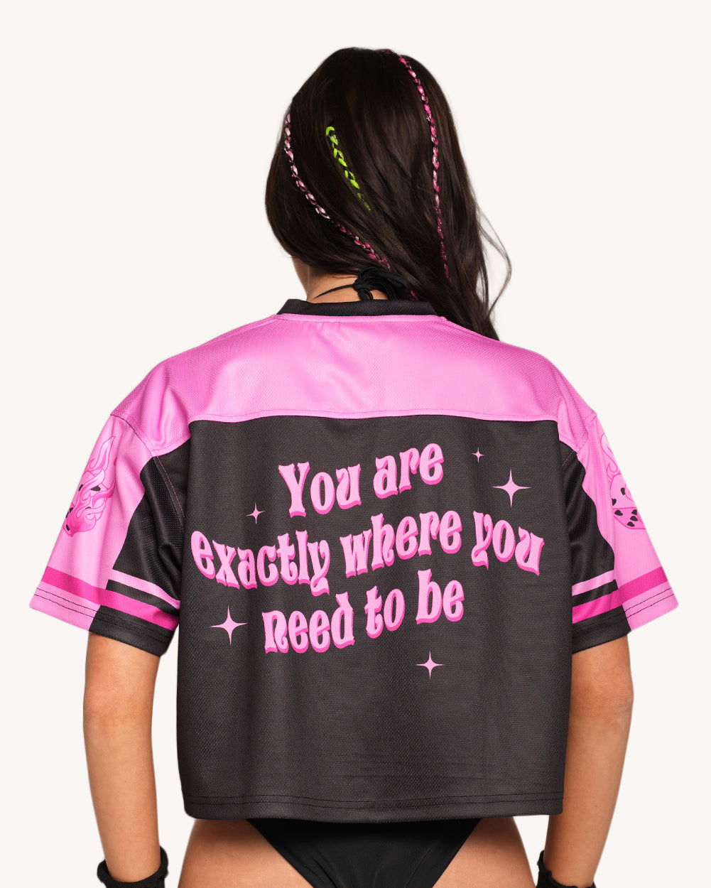 Feeling Lucky Cropped Football Jersey