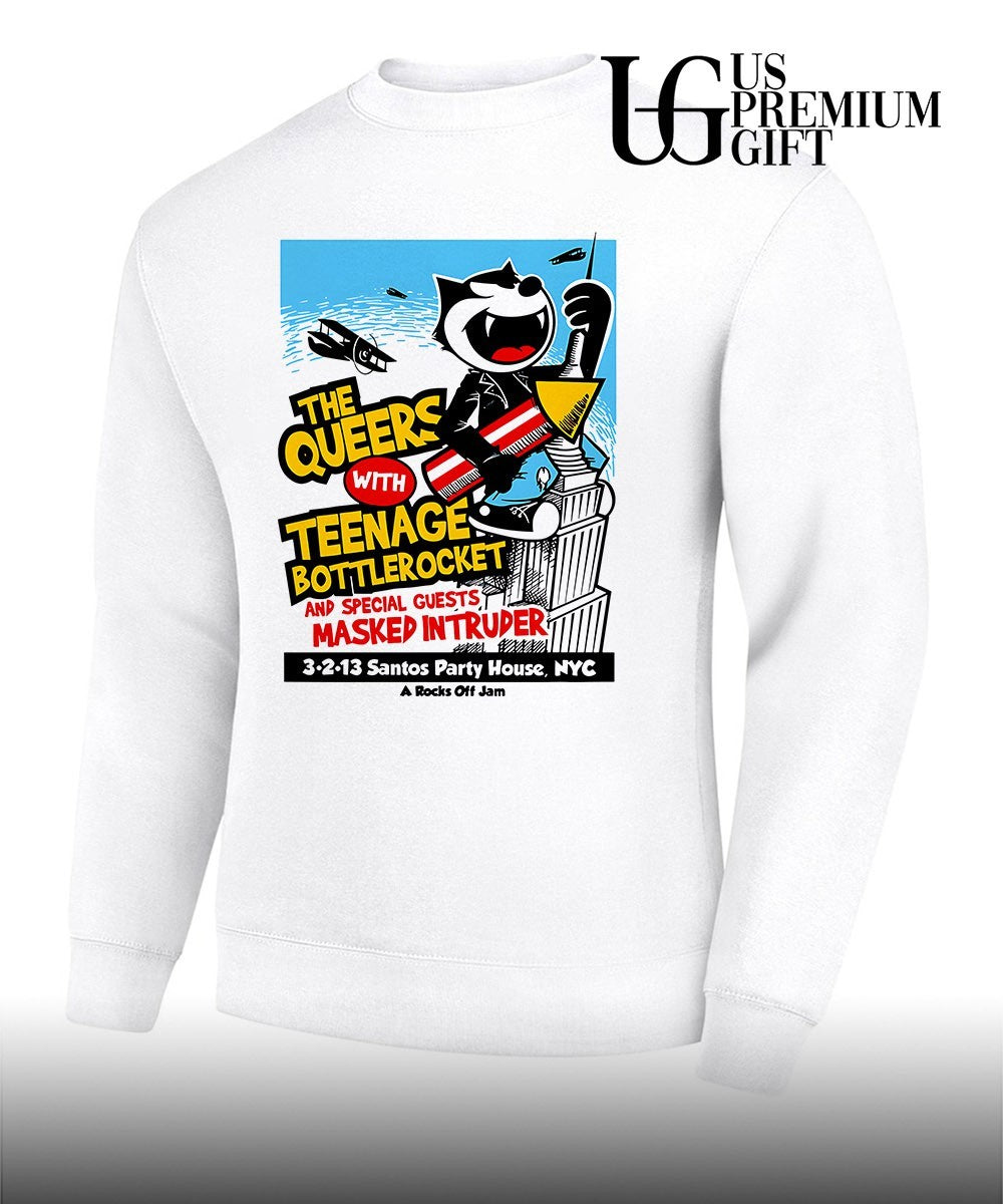 Felix the Cat The Queers Teenage Bottlerocket Masked Intruder Santos Party House shirt