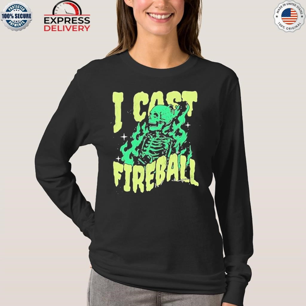 Fire Skeleton I Cast Fireball Shirt