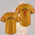 FASHION Fireball Whiskey Baseball Jerseys Botton Shirt
