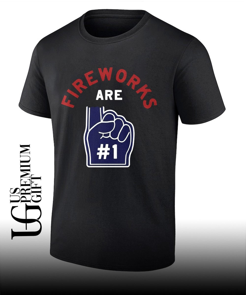 Fireworks are number 1 Foam Finger 4th Of July shirt