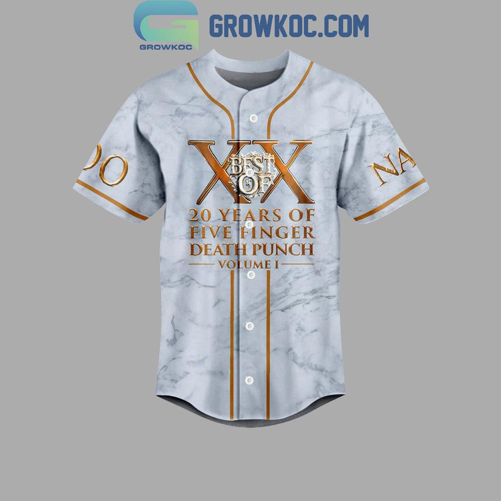 Five Finger Death Punch 20 Years Personalized Baseball Jersey