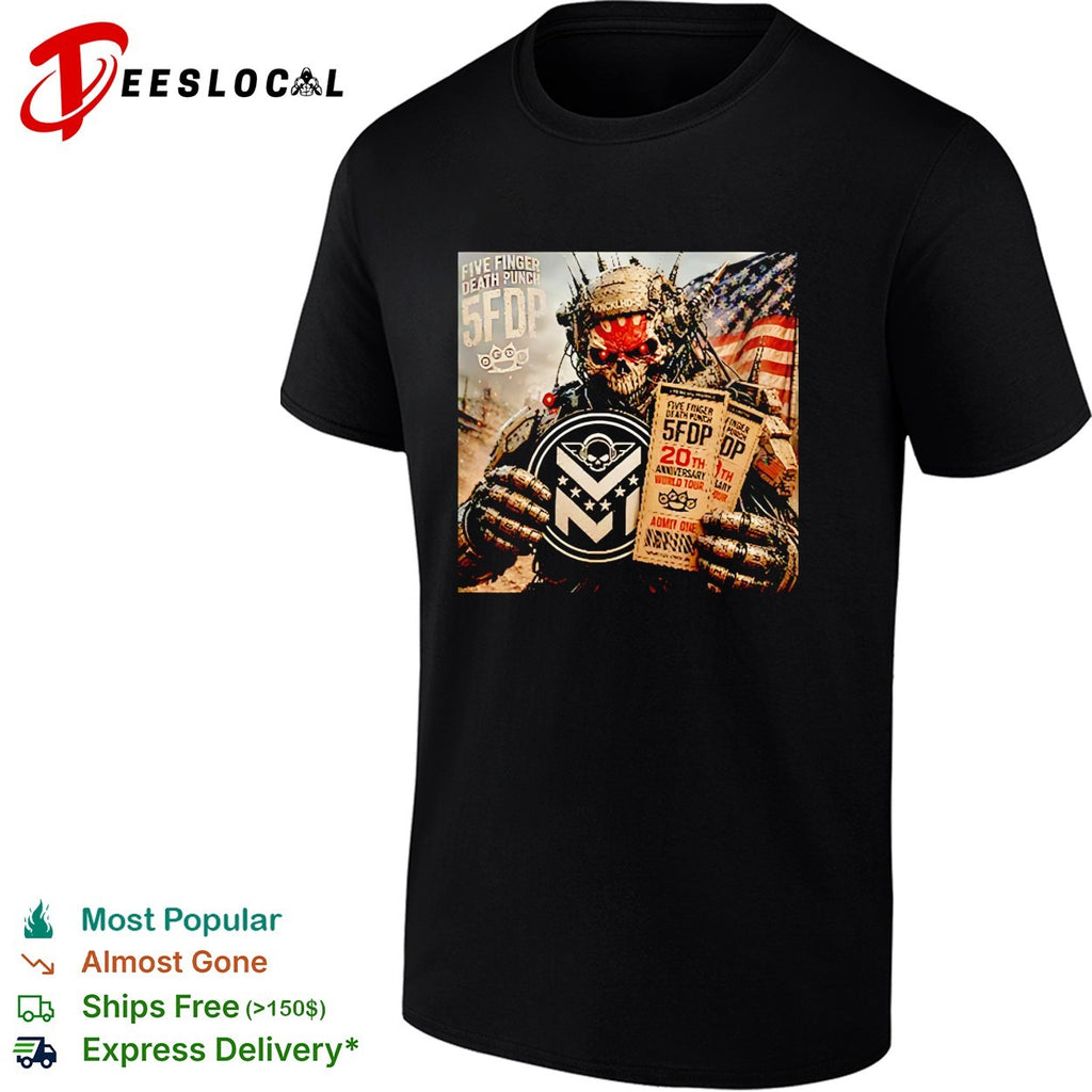 Five Finger Death Punch 20th anniversary world tour shirt