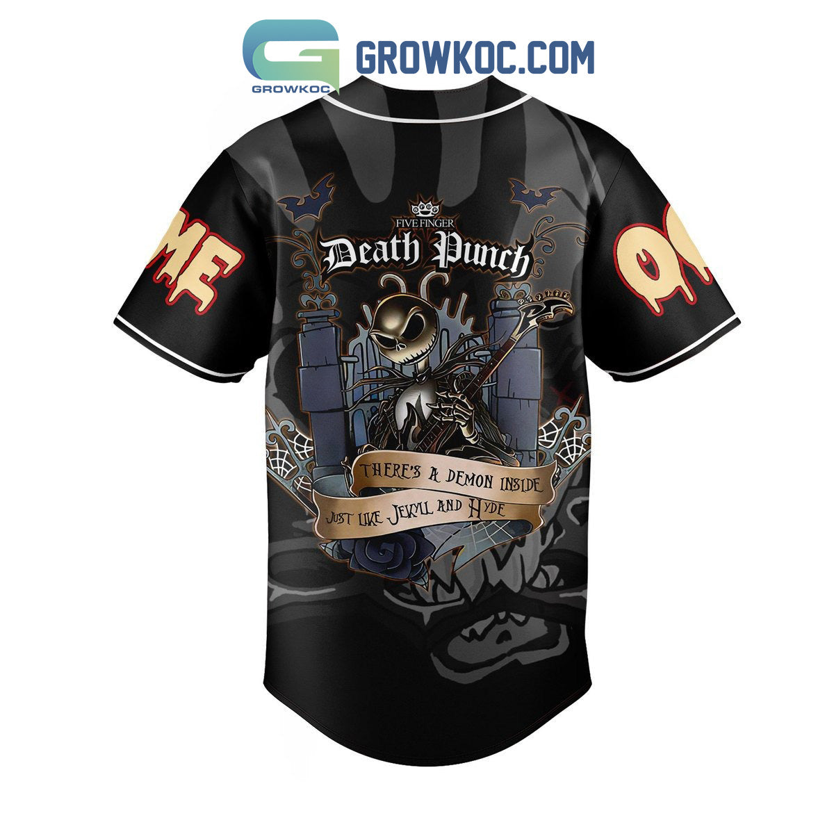 Five Finger Death Punch There’s A Demon Inside Just Like Jekyll And Hyde Personalized Baseball Jersey
