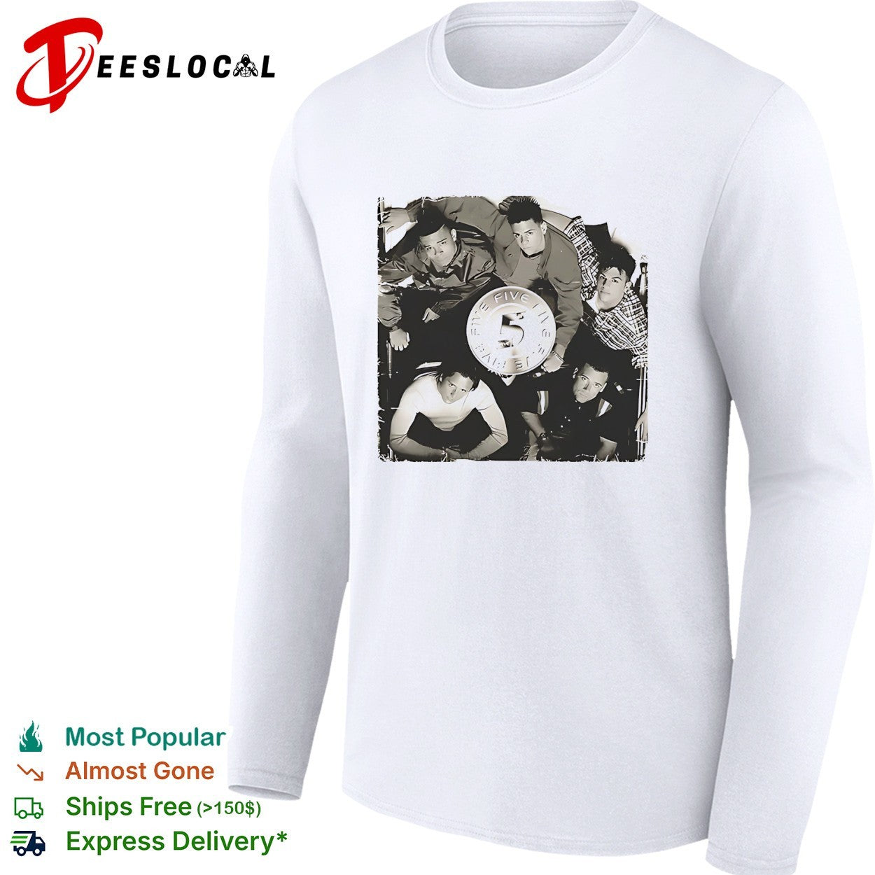 Five band photo shirt