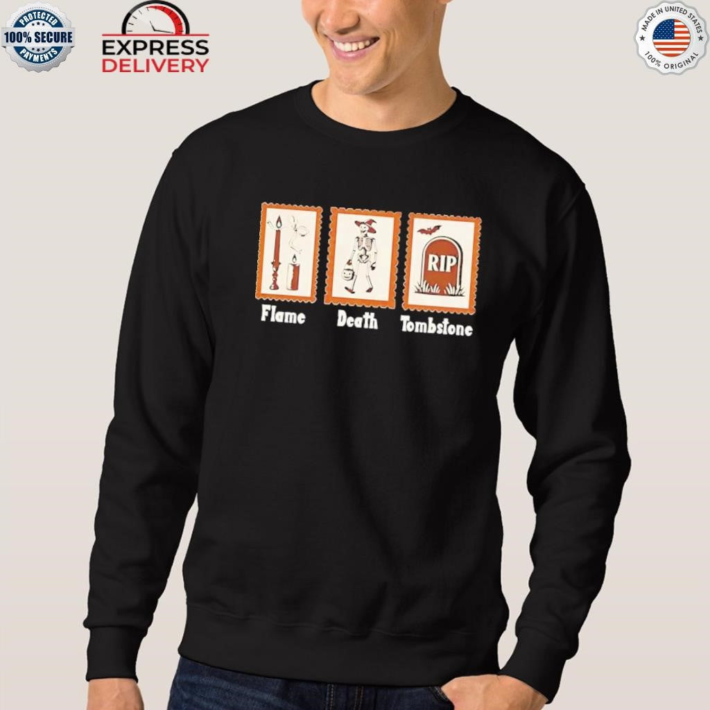 Flame Death Tombstone Halloween Shirt