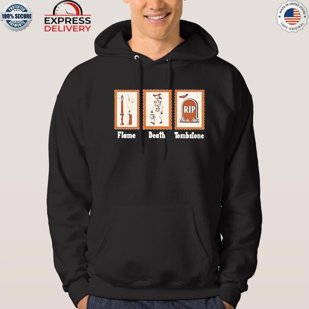 Flame Death Tombstone Halloween Shirt