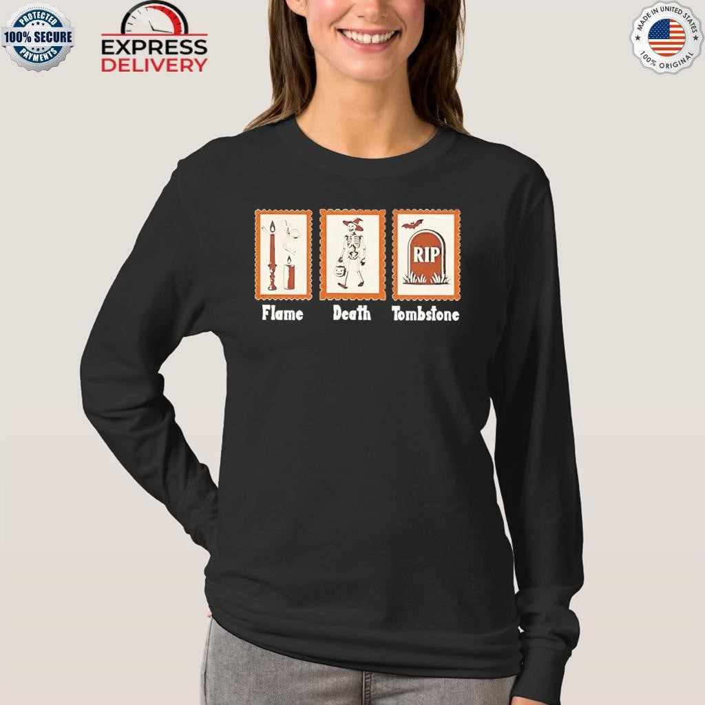 Flame Death Tombstone Halloween Shirt