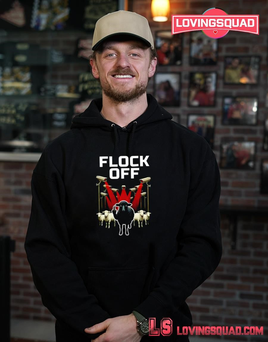 Flock Off Black Sheep Surveillance Rebellion T-shirt