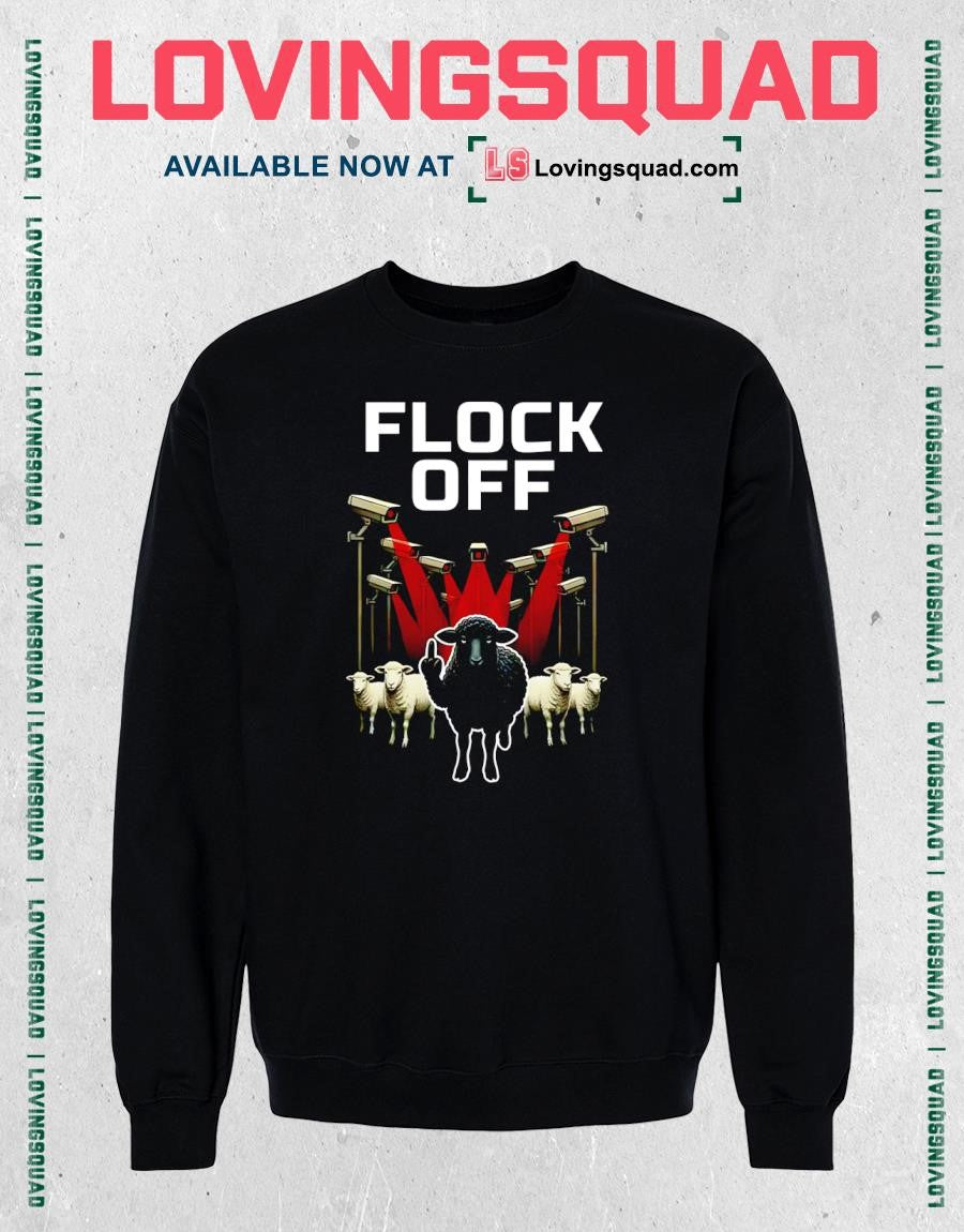 Flock Off Black Sheep Surveillance Rebellion T-shirt